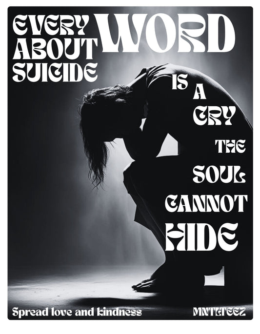 Every word about suicide matters | women’s short oversize dropped shoulder t-paita