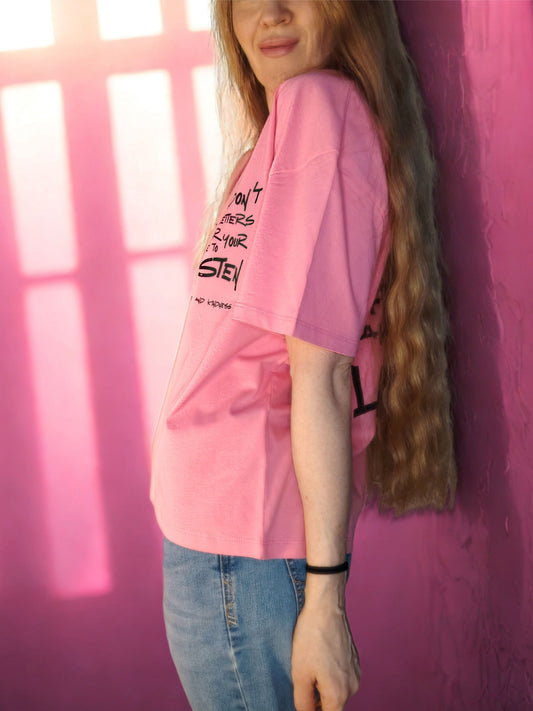 You don’t need letters | women’s short oversize dropped shoulder t-paita