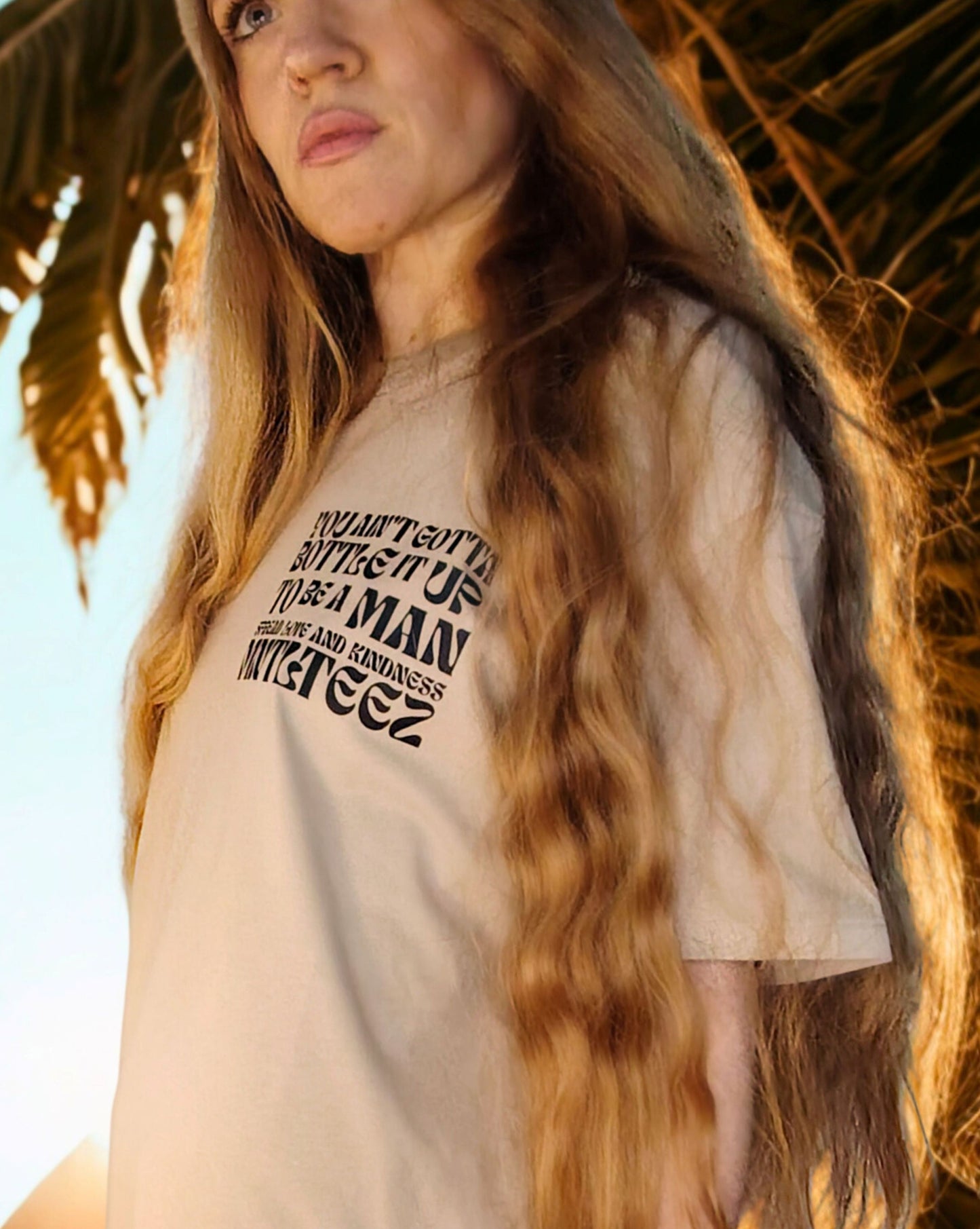 You ain’t gotta bottle it up | Unisex dropped shoulder t-paita