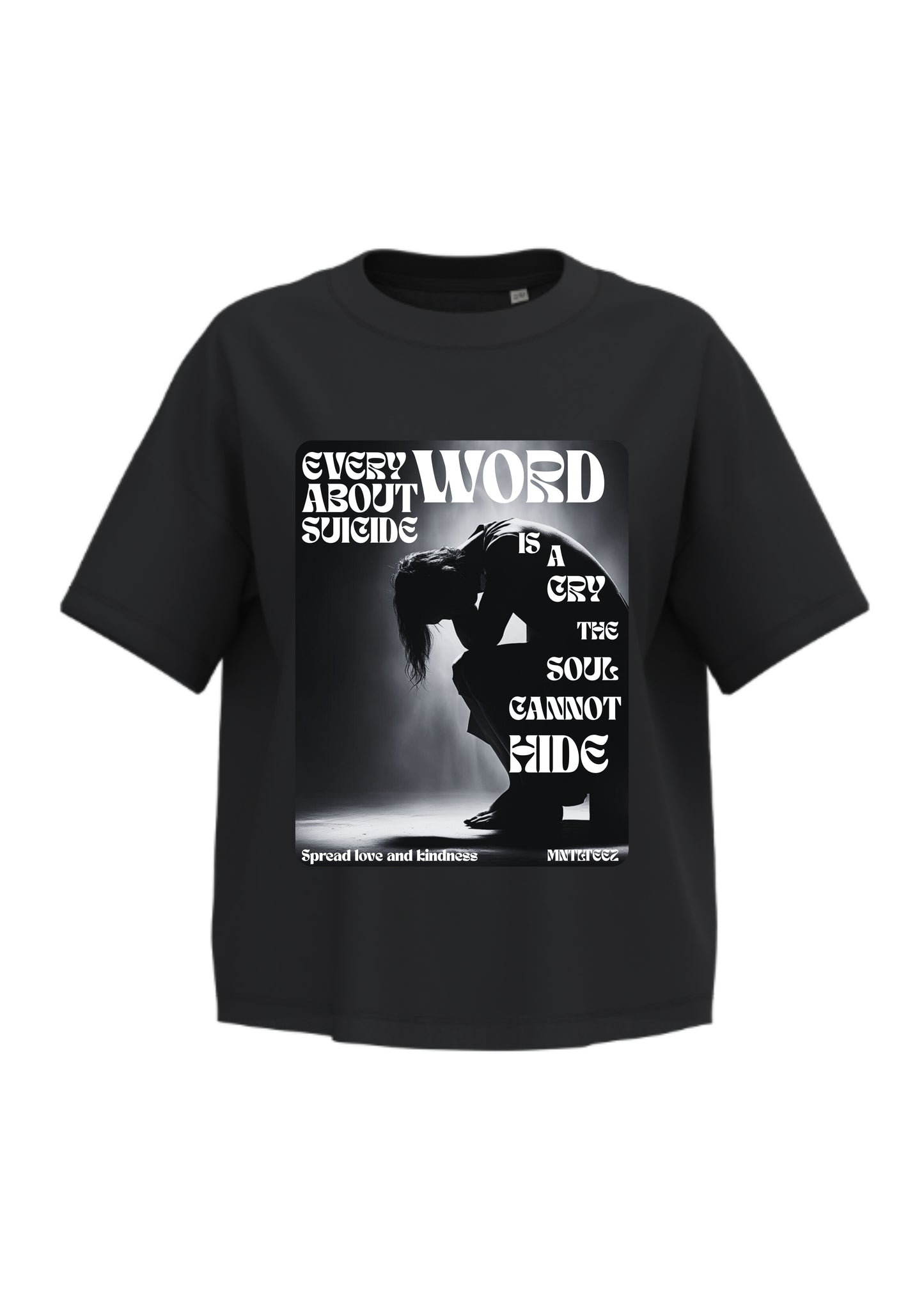 Every word about suicide matters | women’s short oversize dropped shoulder t-paita