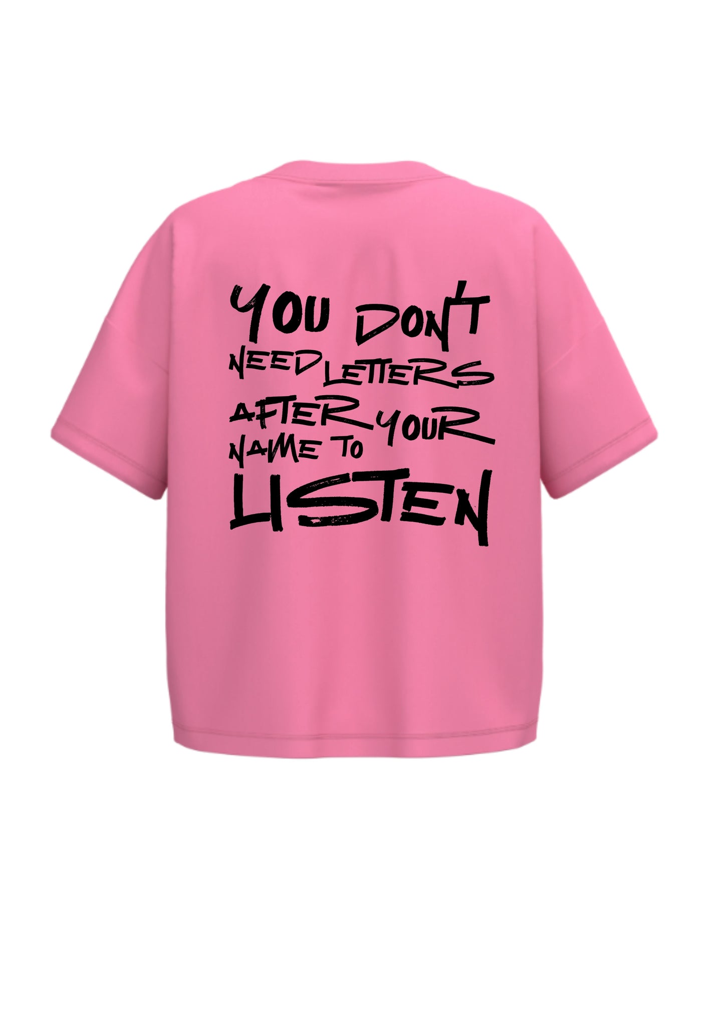 You don’t need letters | women’s short oversize dropped shoulder t-paita