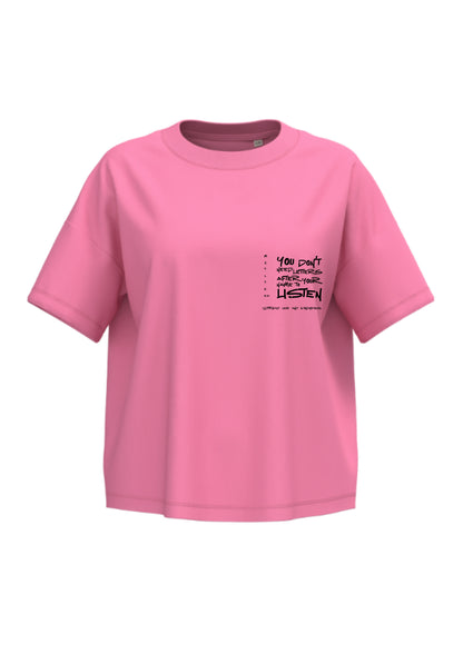 You don’t need letters | women’s short oversize dropped shoulder t-paita