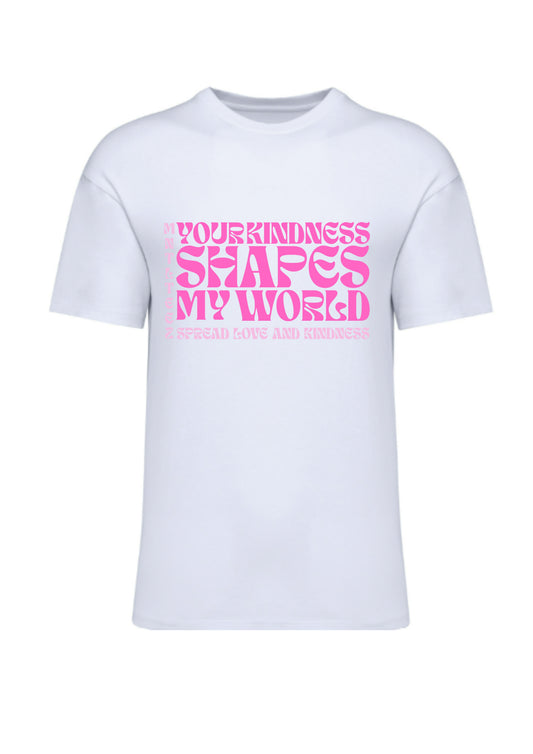 Your Kindness Shapes My World | Lasten Orgaaninen Oversize t-paita